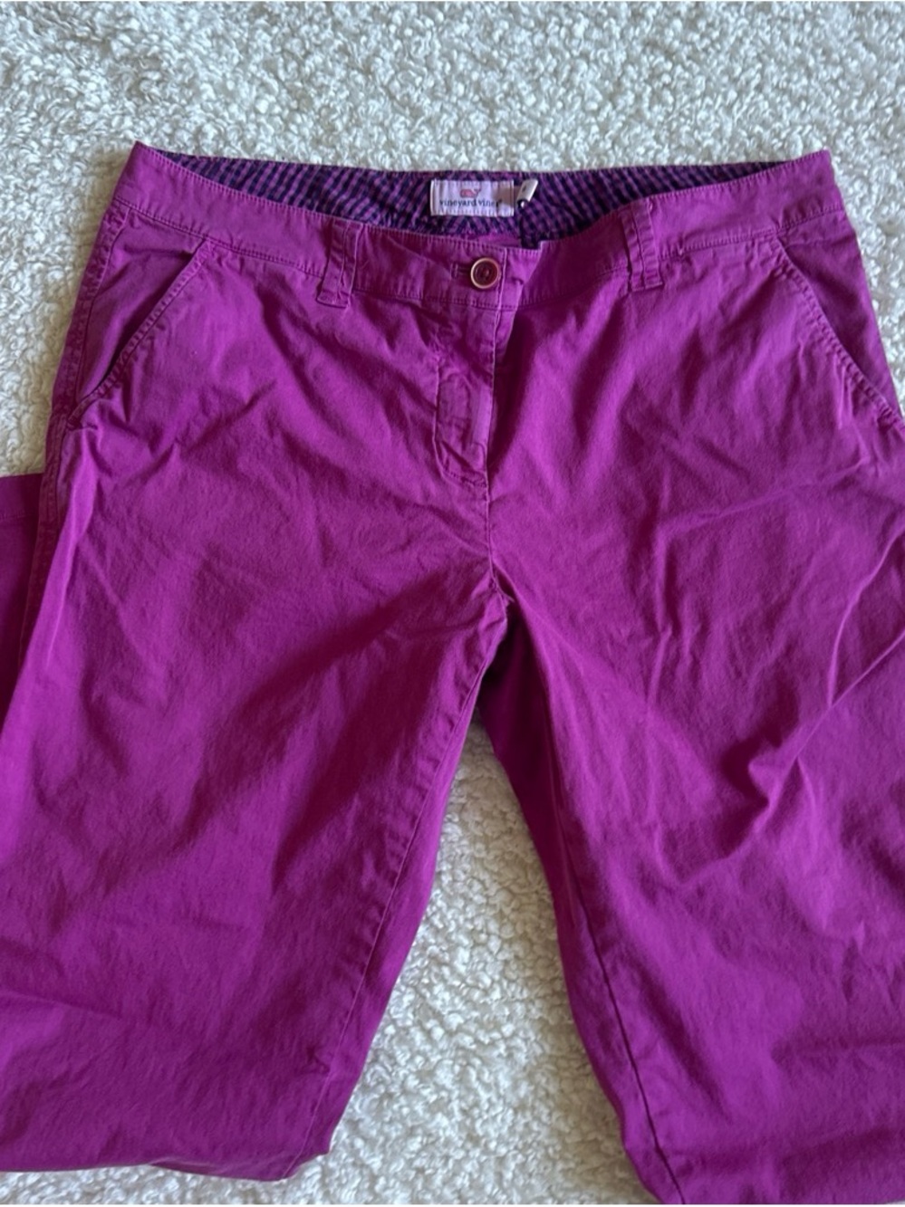 Vineyard Vines Bright Magenta Cotton Pants